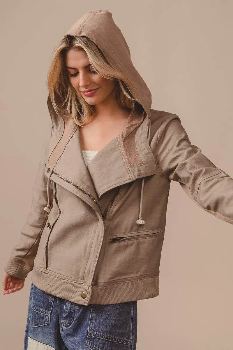 Bibi Textured Woven Rider Jacket