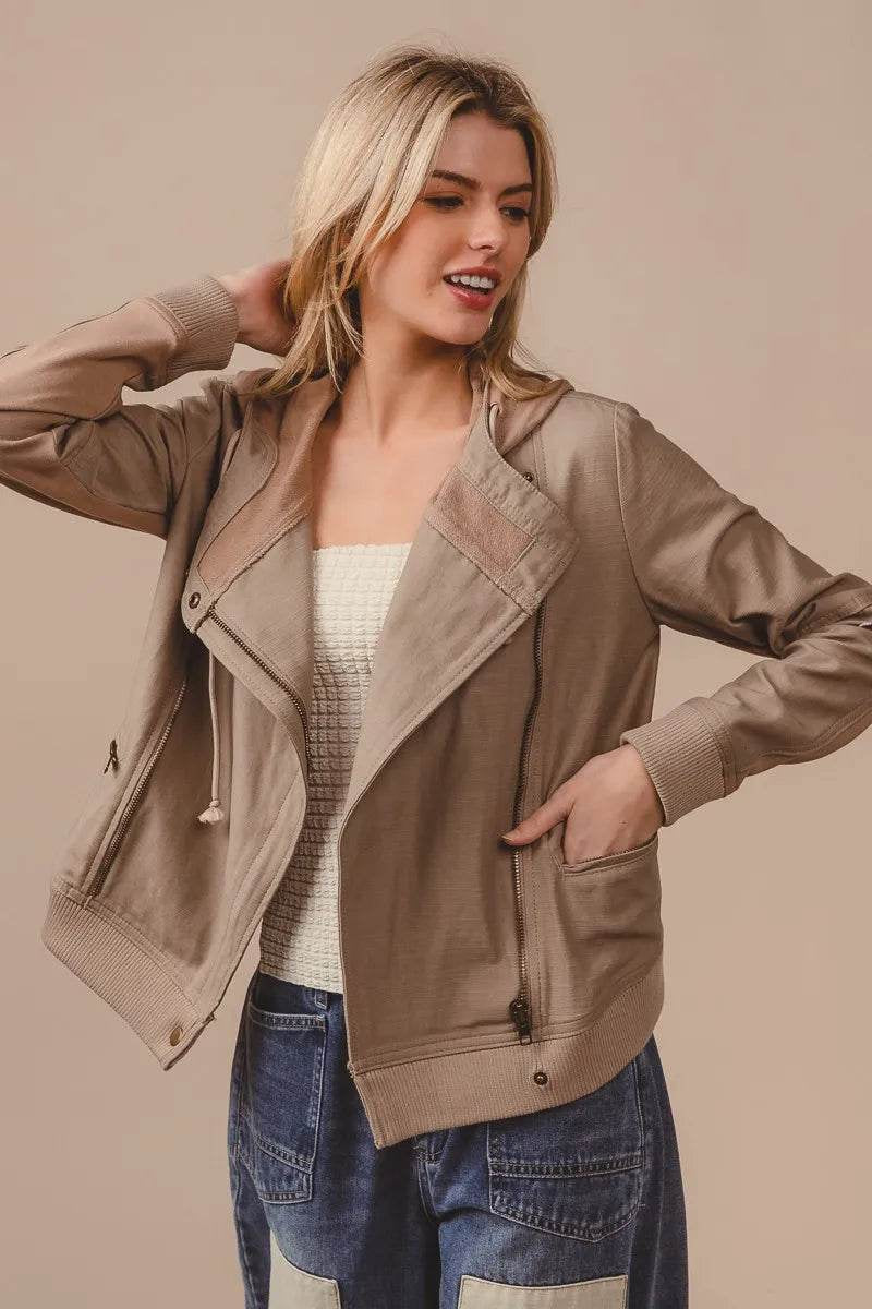 Bibi Textured Woven Rider Jacket